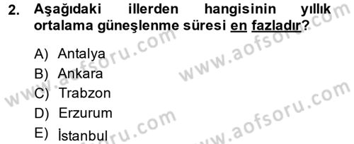 Tarım Alet ve Makinaları Dersi 2013 - 2014 Yılı (Final) Dönem Sonu Sınav Soruları 2. Soru