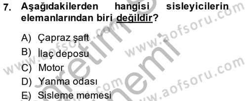 Tarım Alet ve Makinaları Dersi 2013 - 2014 Yılı (Final) Dönem Sonu Sınav Soruları 7. Soru