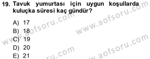 Tarım Alet ve Makinaları Dersi 2013 - 2014 Yılı Tek Ders Sınav Soruları 19. Soru