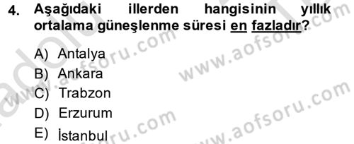 Tarım Alet ve Makinaları Dersi 2013 - 2014 Yılı Tek Ders Sınav Soruları 4. Soru