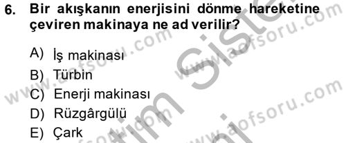 Tarım Alet ve Makinaları Dersi 2014 - 2015 Yılı (Vize) Ara Sınav Soruları 6. Soru