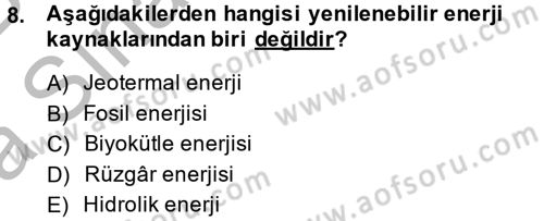 Tarım Alet ve Makinaları Dersi 2014 - 2015 Yılı (Vize) Ara Sınav Soruları 8. Soru