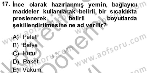 Tarım Alet ve Makinaları Dersi 2014 - 2015 Yılı (Final) Dönem Sonu Sınav Soruları 17. Soru
