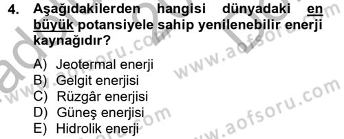 Tarım Alet ve Makinaları Dersi 2014 - 2015 Yılı (Final) Dönem Sonu Sınav Soruları 4. Soru