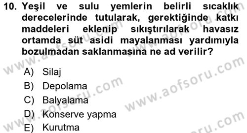 Tarım Alet ve Makinaları Dersi 2015 - 2016 Yılı (Final) Dönem Sonu Sınav Soruları 10. Soru
