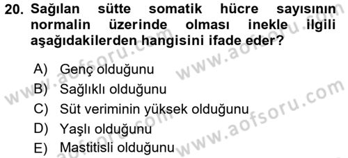 Tarım Alet ve Makinaları Dersi 2015 - 2016 Yılı (Final) Dönem Sonu Sınav Soruları 20. Soru