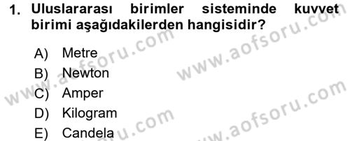 Tarım Alet ve Makinaları Dersi 2015 - 2016 Yılı Tek Ders Sınav Soruları 1. Soru