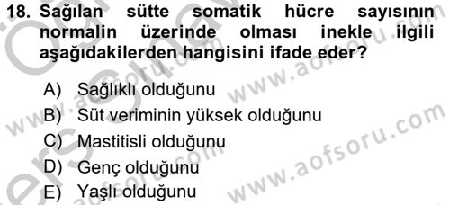 Tarım Alet ve Makinaları Dersi 2016 - 2017 Yılı 3 Ders Sınav Soruları 18. Soru