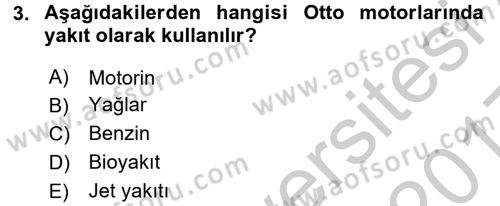 Tarım Alet ve Makinaları Dersi 2016 - 2017 Yılı 3 Ders Sınav Soruları 3. Soru