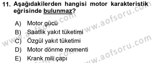 Tarım Alet ve Makinaları Dersi 2016 - 2017 Yılı (Vize) Ara Sınav Soruları 11. Soru