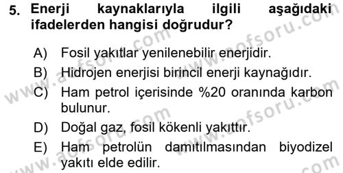 Tarım Alet ve Makinaları Dersi 2016 - 2017 Yılı (Vize) Ara Sınav Soruları 5. Soru