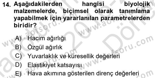 Tarım Alet ve Makinaları Dersi 2016 - 2017 Yılı (Final) Dönem Sonu Sınav Soruları 14. Soru