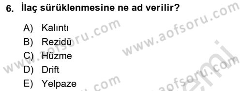 Tarım Alet ve Makinaları Dersi 2016 - 2017 Yılı (Final) Dönem Sonu Sınav Soruları 6. Soru