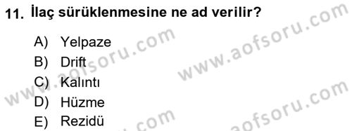Tarım Alet ve Makinaları Dersi 2017 - 2018 Yılı 3 Ders Sınav Soruları 11. Soru