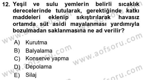Tarım Alet ve Makinaları Dersi 2017 - 2018 Yılı 3 Ders Sınav Soruları 12. Soru
