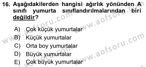 Tarım Alet ve Makinaları Dersi 2017 - 2018 Yılı 3 Ders Sınav Soruları 16. Soru