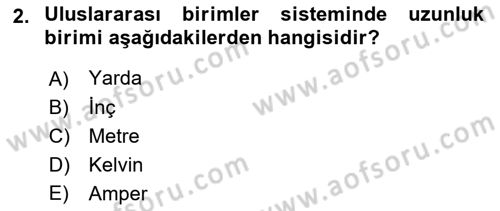 Tarım Alet ve Makinaları Dersi 2017 - 2018 Yılı 3 Ders Sınav Soruları 2. Soru