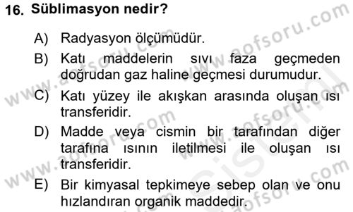 Tarım Alet ve Makinaları Dersi 2017 - 2018 Yılı (Final) Dönem Sonu Sınav Soruları 16. Soru