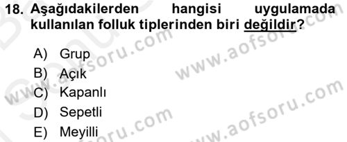 Tarım Alet ve Makinaları Dersi 2017 - 2018 Yılı (Final) Dönem Sonu Sınav Soruları 18. Soru