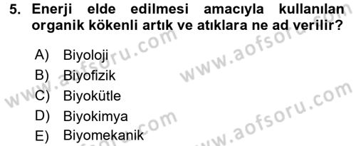 Tarım Alet ve Makinaları Dersi 2017 - 2018 Yılı (Final) Dönem Sonu Sınav Soruları 5. Soru