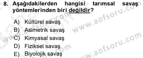 Tarım Alet ve Makinaları Dersi 2017 - 2018 Yılı (Final) Dönem Sonu Sınav Soruları 8. Soru