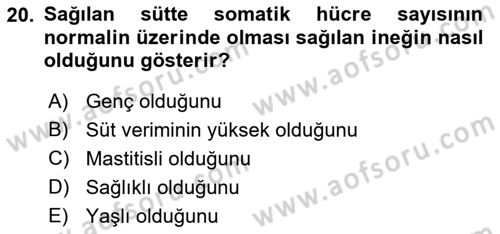 Tarım Alet ve Makinaları Dersi 2018 - 2019 Yılı 3 Ders Sınav Soruları 20. Soru