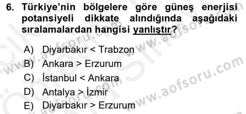 Tarım Alet ve Makinaları Dersi 2018 - 2019 Yılı (Vize) Ara Sınav Soruları 6. Soru