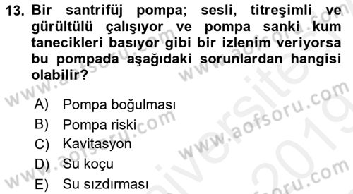 Tarım Alet ve Makinaları Dersi 2018 - 2019 Yılı (Final) Dönem Sonu Sınav Soruları 13. Soru