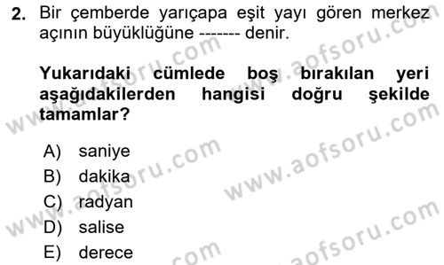 Tarım Alet ve Makinaları Dersi 2018 - 2019 Yılı Yaz Okulu Sınav Soruları 2. Soru
