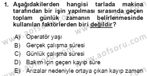 Tarım Alet ve Makinaları Dersi 2021 - 2022 Yılı (Vize) Ara Sınav Soruları 1. Soru
