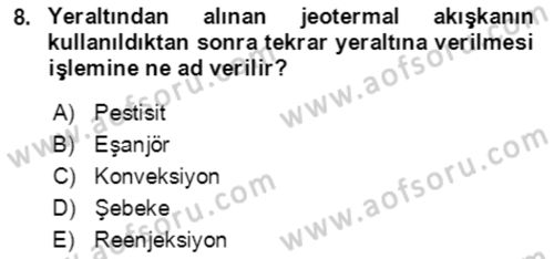 Tarım Alet ve Makinaları Dersi 2021 - 2022 Yılı (Vize) Ara Sınav Soruları 8. Soru