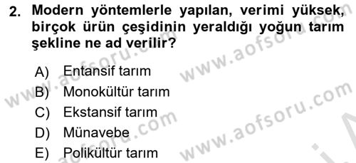 Tarım Alet ve Makinaları Dersi 2021 - 2022 Yılı Yaz Okulu Sınav Soruları 2. Soru