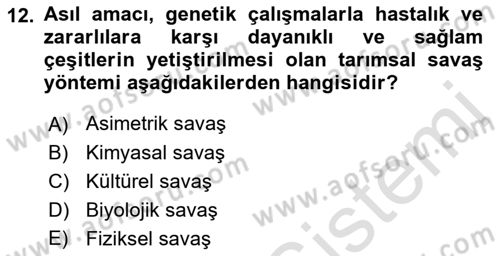Tarım Alet ve Makinaları Dersi 2022 - 2023 Yılı Yaz Okulu Sınav Soruları 12. Soru