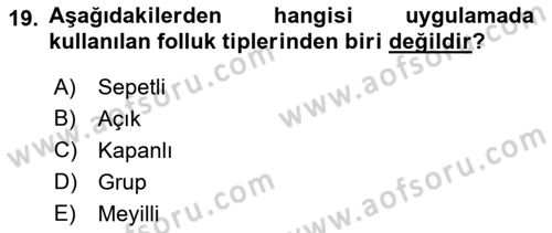 Tarım Alet ve Makinaları Dersi 2022 - 2023 Yılı Yaz Okulu Sınav Soruları 19. Soru