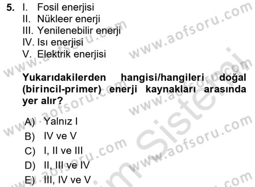 Tarım Alet ve Makinaları Dersi 2023 - 2024 Yılı (Vize) Ara Sınav Soruları 5. Soru
