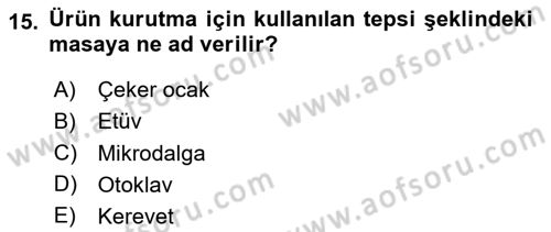 Tarım Alet ve Makinaları Dersi 2023 - 2024 Yılı (Final) Dönem Sonu Sınav Soruları 15. Soru