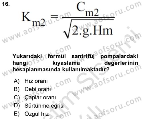 Tarım Alet ve Makinaları Dersi 2023 - 2024 Yılı Yaz Okulu Sınav Soruları 16. Soru