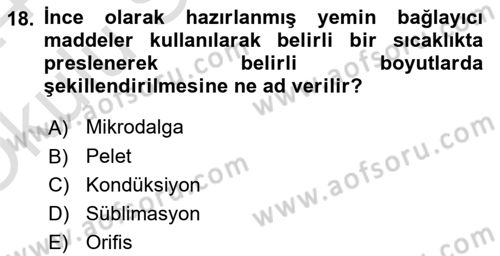 Tarım Alet ve Makinaları Dersi 2023 - 2024 Yılı Yaz Okulu Sınav Soruları 18. Soru