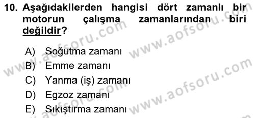 Tarım Alet ve Makinaları Dersi 2024 - 2025 Yılı (Vize) Ara Sınav Soruları 10. Soru