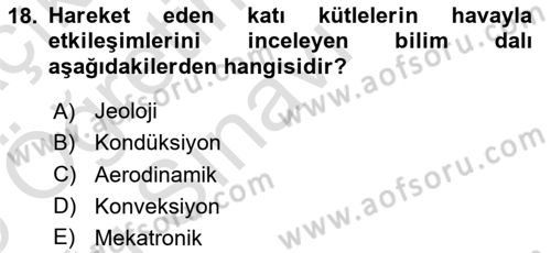 Tarım Alet ve Makinaları Dersi 2024 - 2025 Yılı Yaz Okulu Sınav Soruları 18. Soru