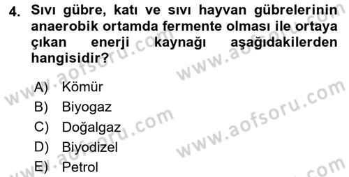 Tarım Alet ve Makinaları Dersi 2024 - 2025 Yılı Yaz Okulu Sınav Soruları 4. Soru