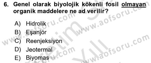 Tarım Alet ve Makinaları Dersi 2025 - 2026 Yılı (Vize) Ara Sınav Soruları 6. Soru