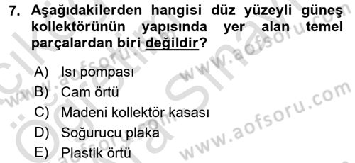 Tarım Alet ve Makinaları Dersi 2025 - 2026 Yılı (Vize) Ara Sınav Soruları 7. Soru