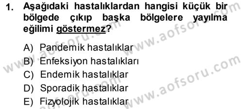 Fitopatoloji Dersi 2013 - 2014 Yılı (Vize) Ara Sınav Soruları 1. Soru