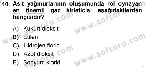 Fitopatoloji Dersi 2013 - 2014 Yılı (Final) Dönem Sonu Sınav Soruları 10. Soru