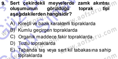 Fitopatoloji Dersi 2013 - 2014 Yılı (Final) Dönem Sonu Sınav Soruları 9. Soru