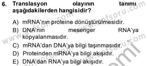 Fitopatoloji Dersi 2014 - 2015 Yılı (Final) Dönem Sonu Sınav Soruları 6. Soru