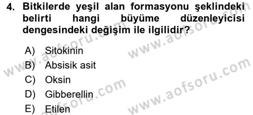 Fitopatoloji Dersi 2015 - 2016 Yılı (Final) Dönem Sonu Sınav Soruları 4. Soru