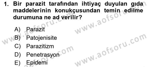Fitopatoloji Dersi 2016 - 2017 Yılı 3 Ders Sınav Soruları 1. Soru