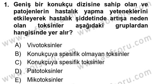 Fitopatoloji Dersi 2017 - 2018 Yılı 3 Ders Sınav Soruları 1. Soru